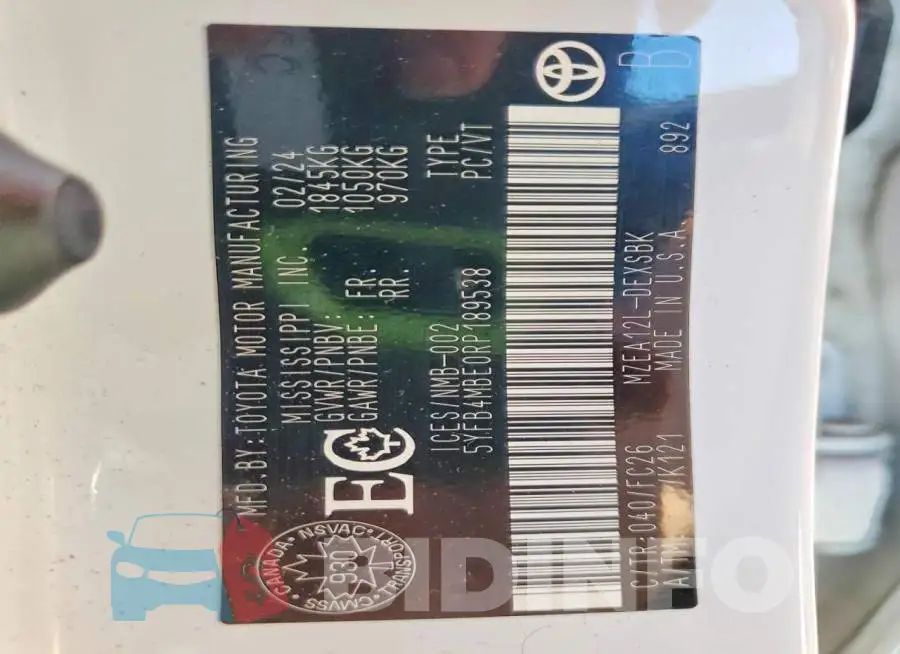 5YFB4MBE0RP189538 Photo# 12