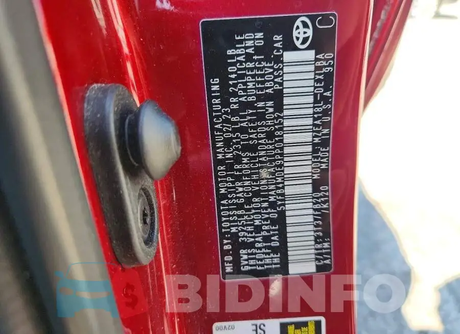 5YFB4MDE9PP018152 Photo# 12