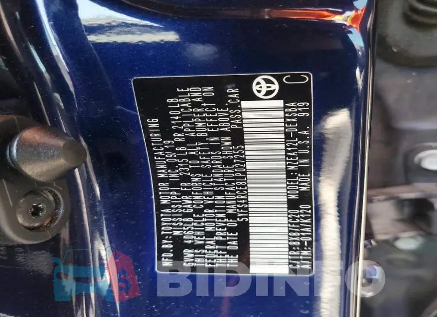 5YFS4RCE8LP027255 Photo# 13
