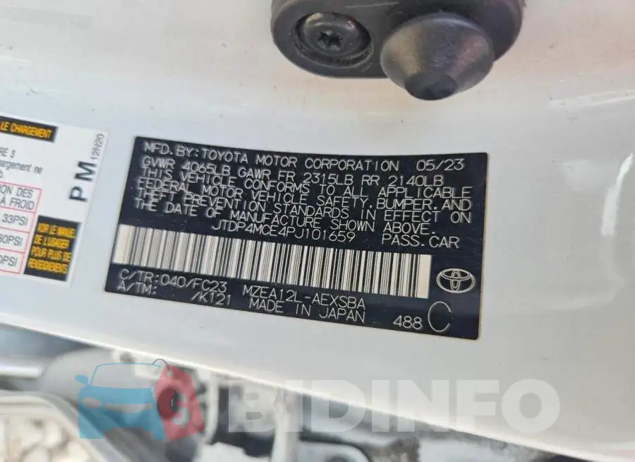 JTDP4MCE4PJ101659 Photo# 12
