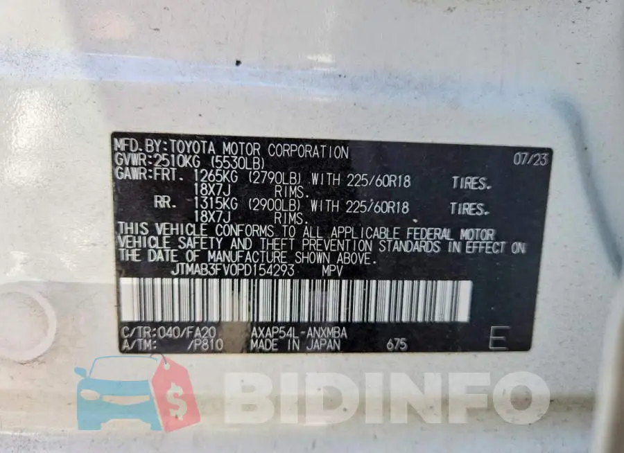 JTMAB3FV0PD154293 Photo# 12