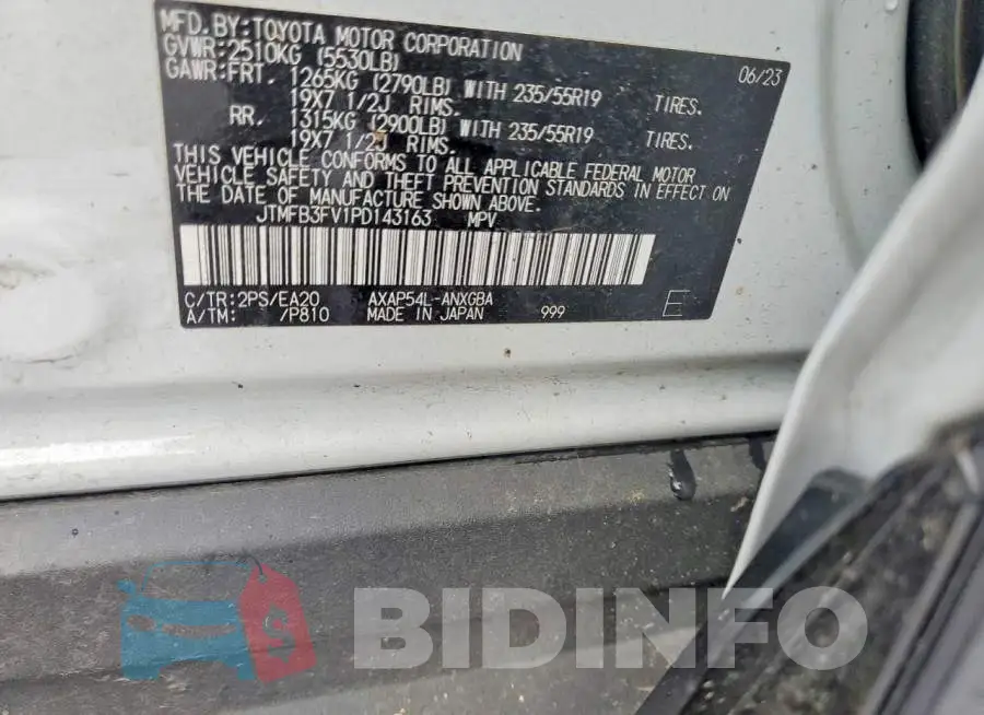 JTMFB3FV1PD143163 Photo# 14