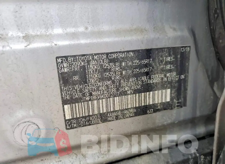 JTMP1RFV6KD012717 Photo# 13