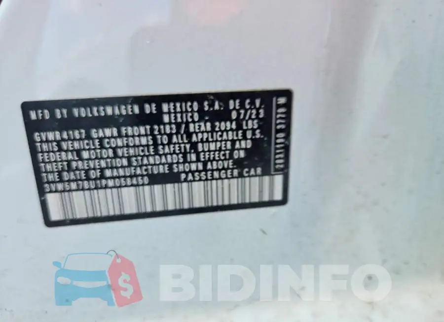 3VW5M7BU1PM058450 Photo# 12