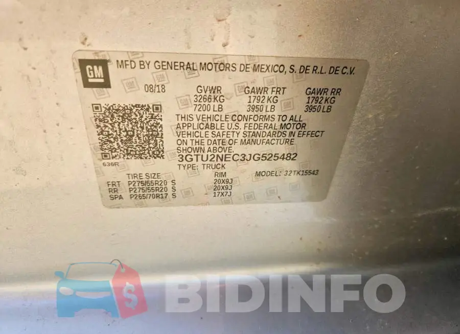 3GTU2NEC3JG525482 Photo# 13