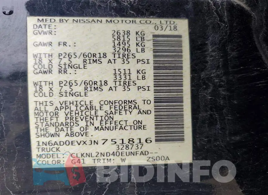 1N6AD0EVXJN751816 Photo# 12