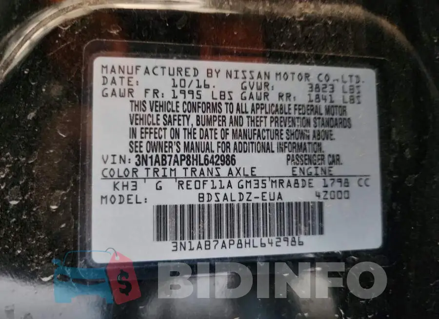 3N1AB7AP8HL642986 Photo# 12