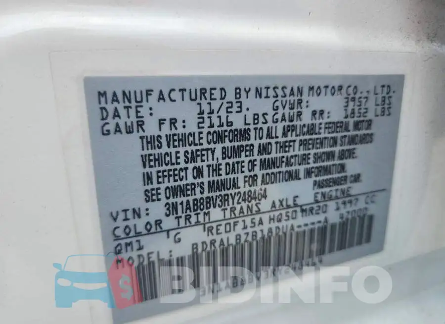 3N1AB8BV3RY248464 Photo# 12