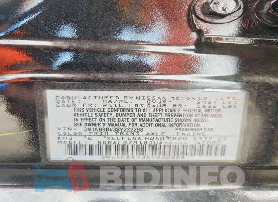3N1AB8BV3SY222288 Photo# 12