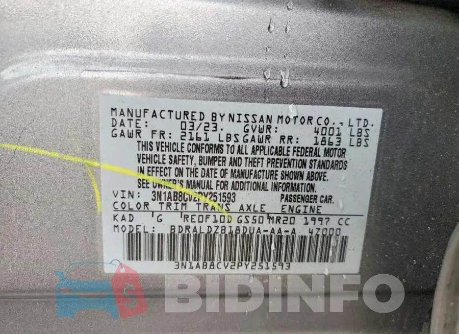 3N1AB8CV2PY251593 Photo# 12