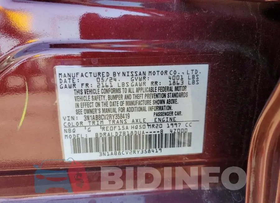 3N1AB8CV2RY358419 Photo# 13