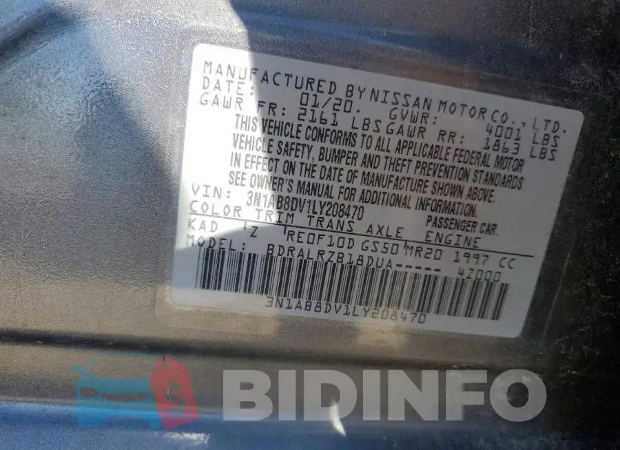 3N1AB8DV1LY208470 Photo# 13