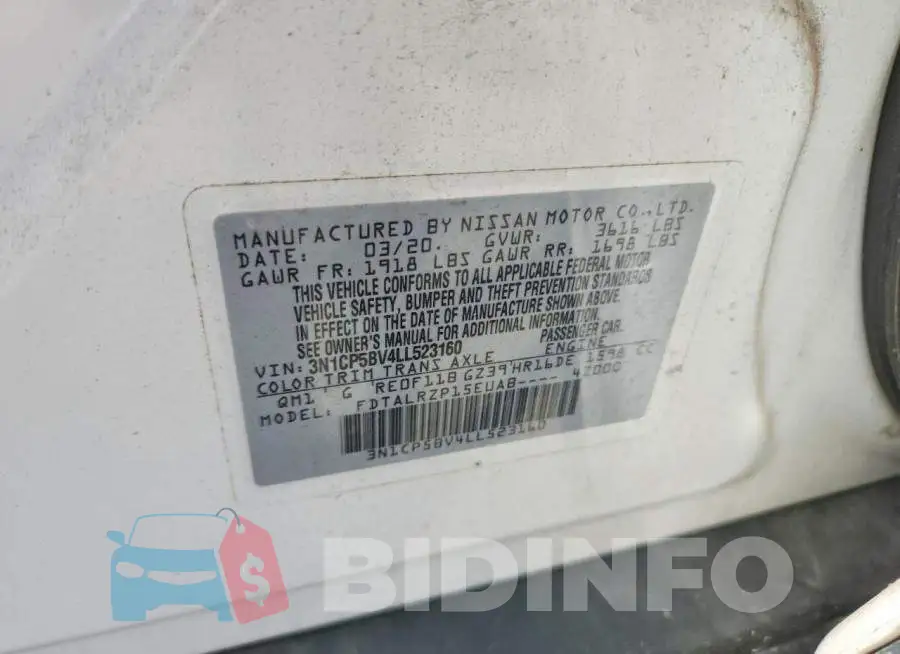 3N1CP5BV4LL523160 Photo# 12