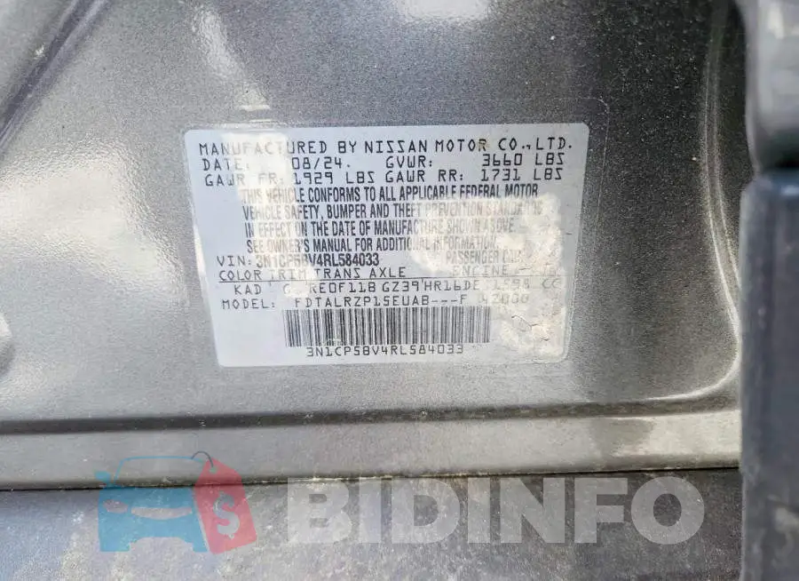 3N1CP5BV4RL584033 Photo# 12