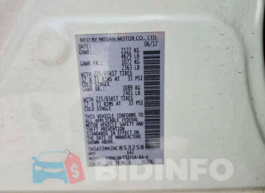 5N1AT2MV2HC853258 Photo# 12