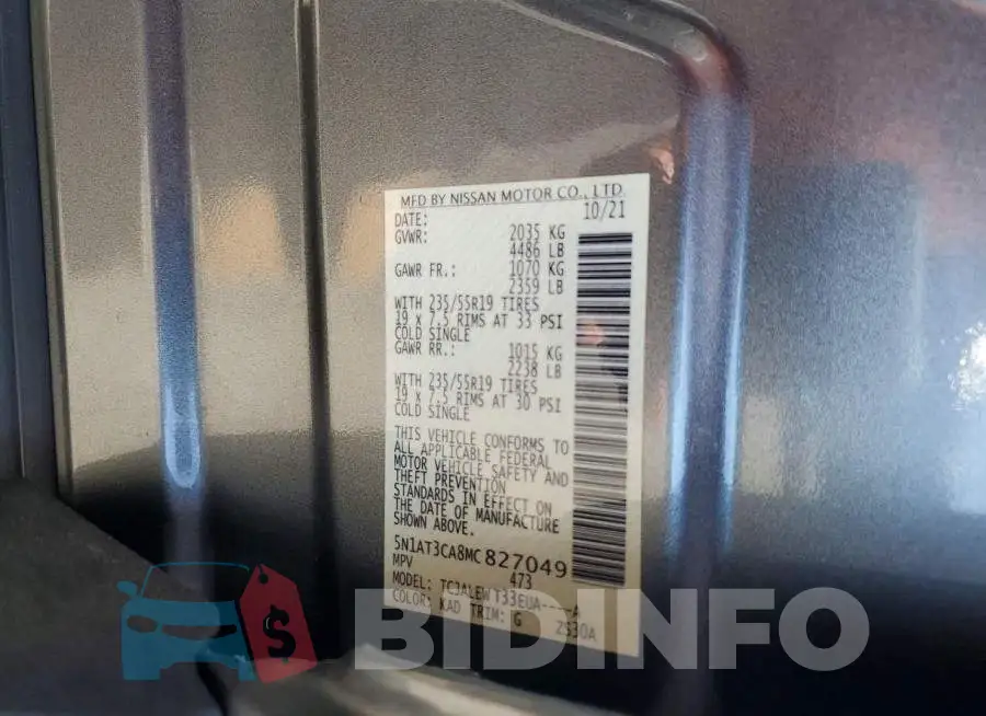 5N1AT3CA8MC827049 Photo# 14