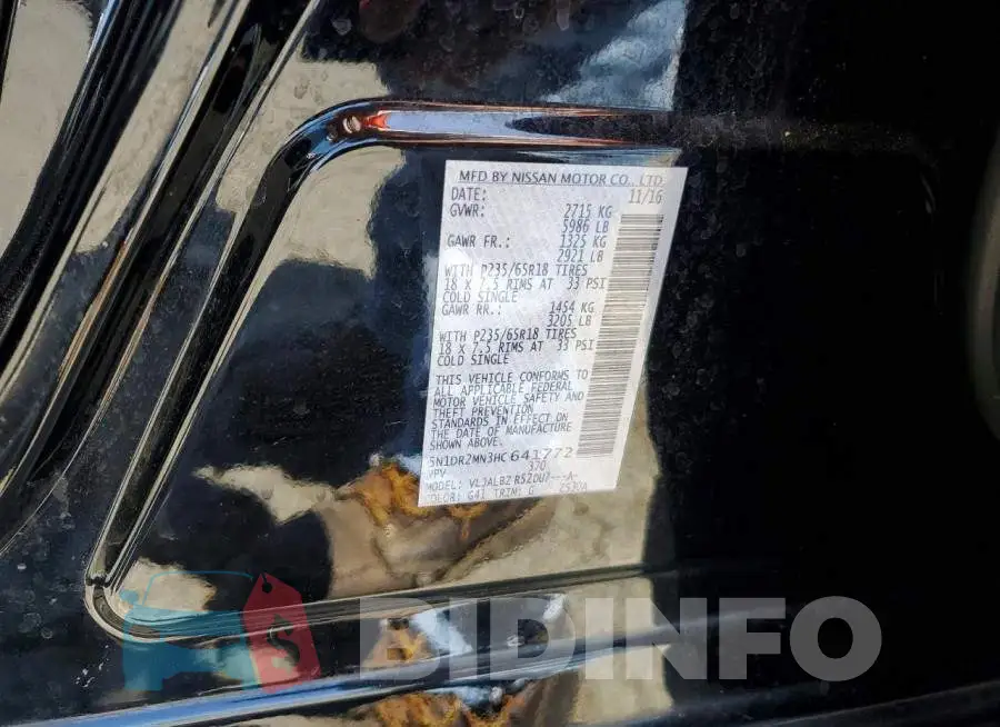 5N1DR2MN3HC641772 Photo# 12