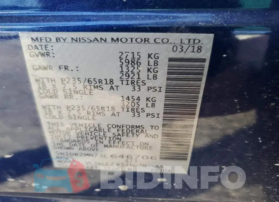 5N1DR2MN7JC646706 Photo# 13