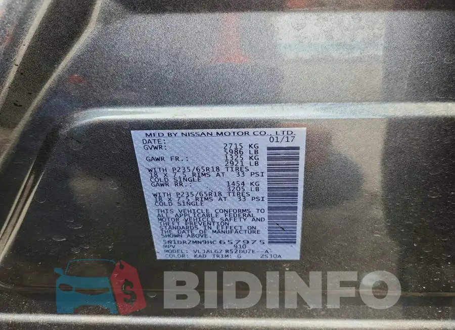 5N1DR2MN9HC657975 Photo# 13