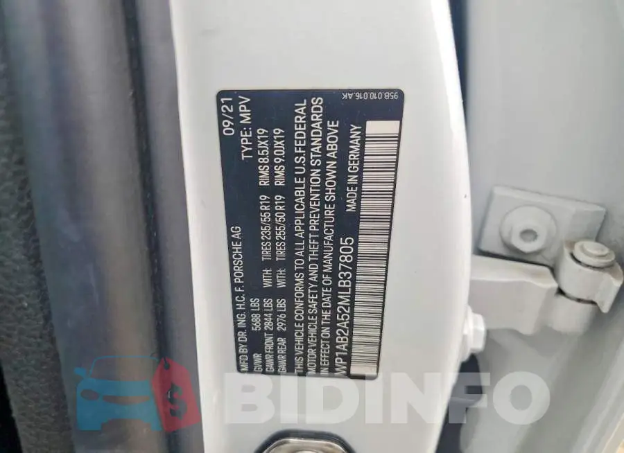 WP1AB2A52MLB37805 Photo# 12