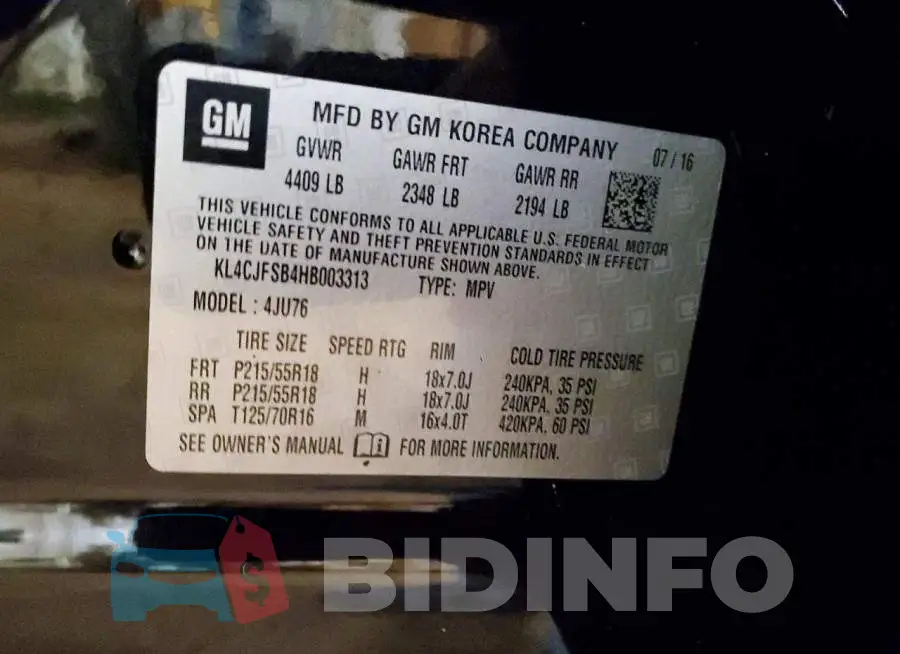 KL4CJFSB4HB003313 Photo# 13