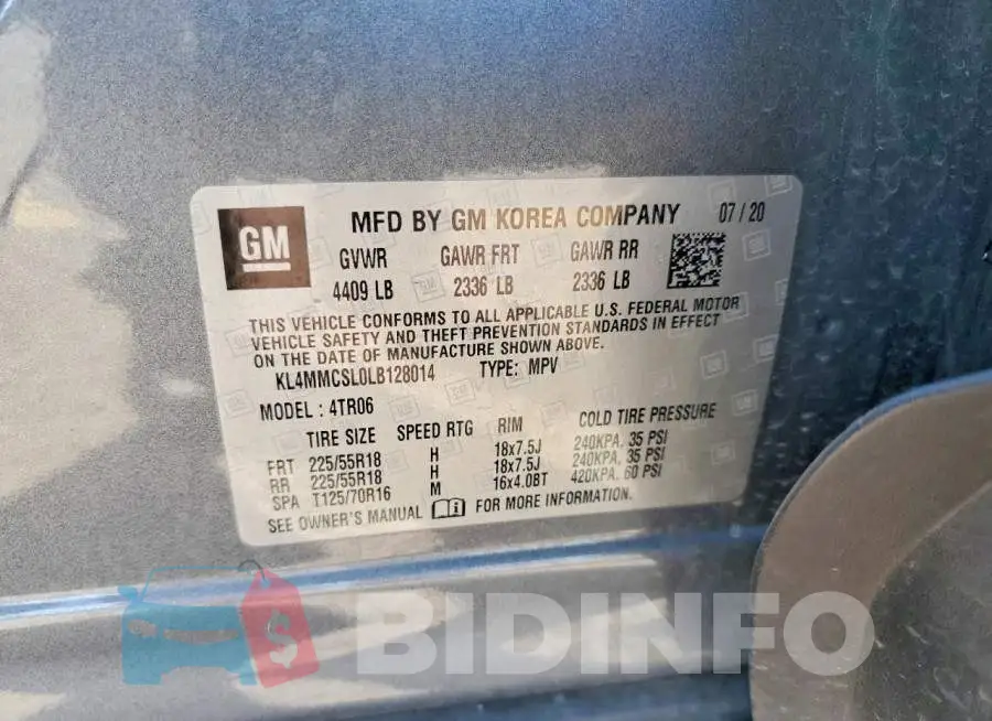 KL4MMCSL0LB128014 Photo# 13