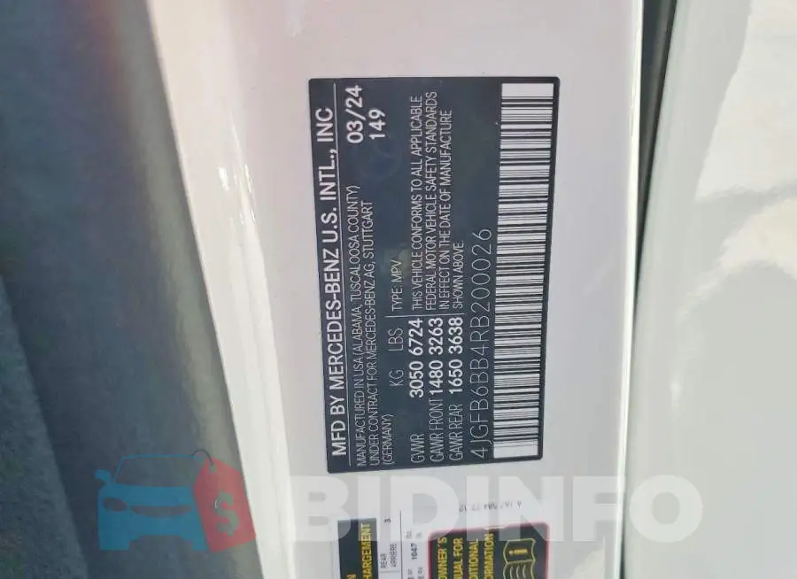 4JGFB6BB4RB200026 Photo# 14