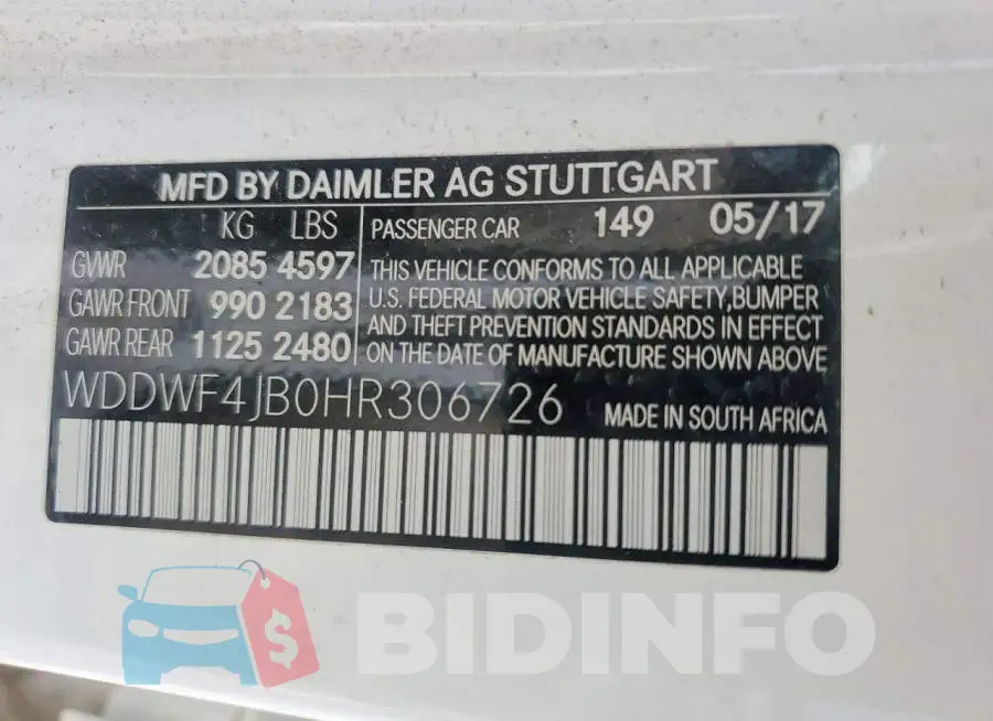 WDDWF4JB0HR306726 Photo# 12