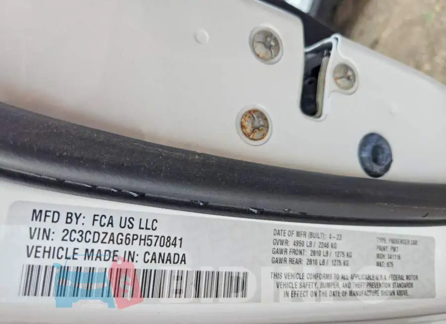 2C3CDZAG6PH570841 Photo# 12