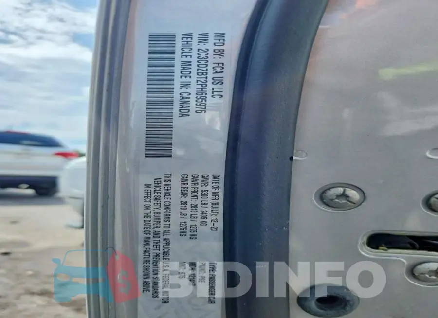 2C3CDZBT2PH695976 Photo# 12