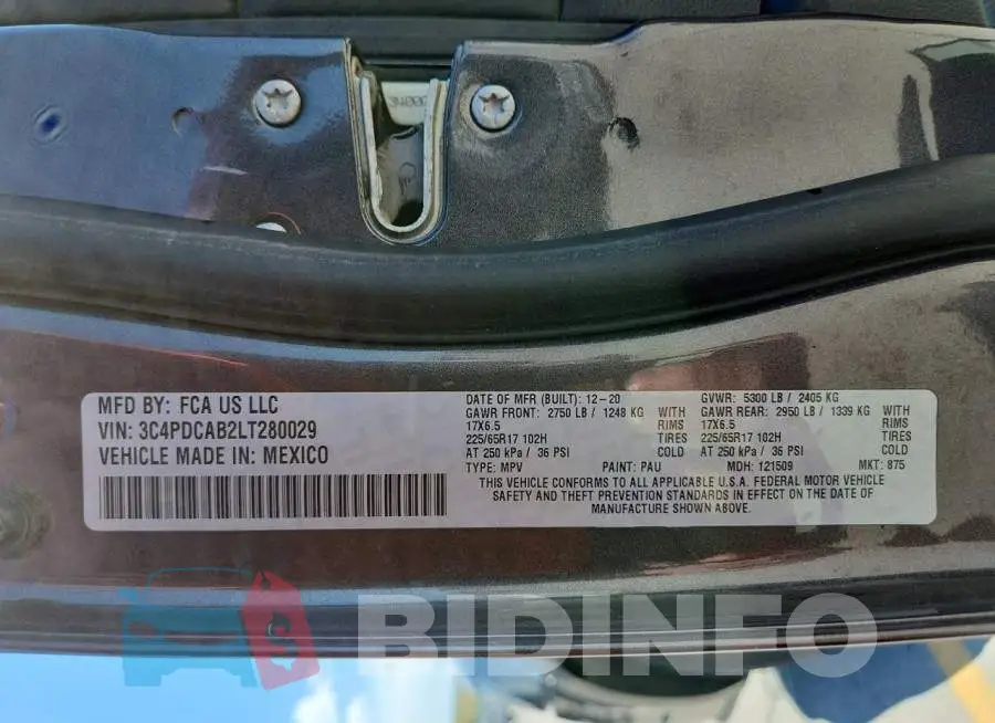 3C4PDCAB2LT280029 Photo# 13