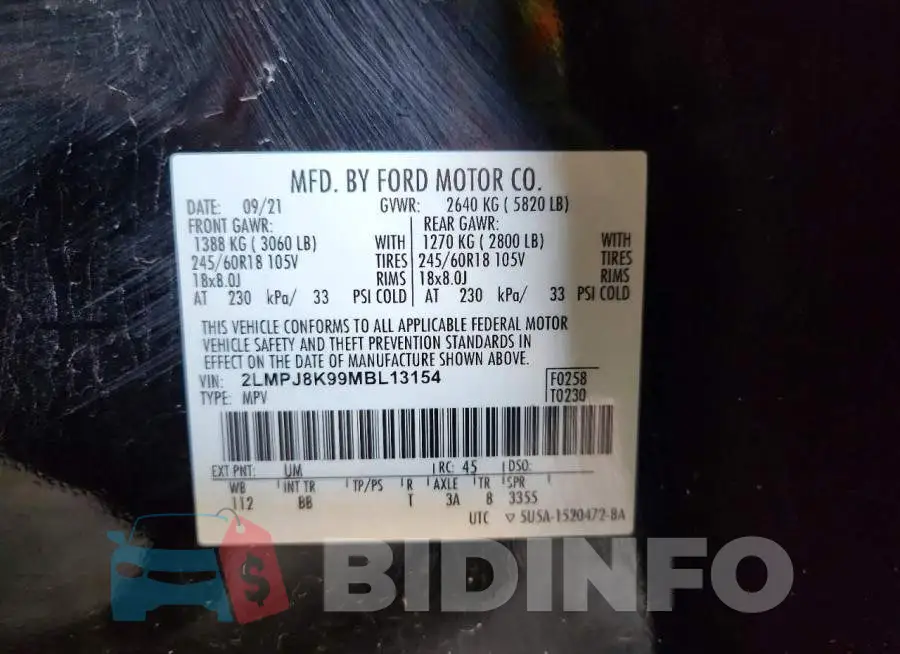 2LMPJ8K99MBL13154 Photo# 13