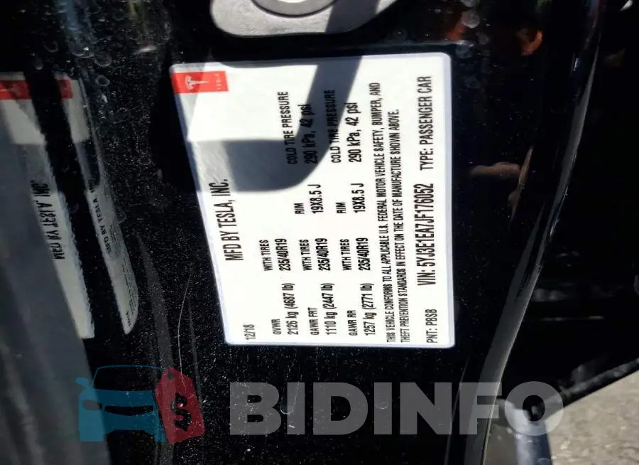 5YJ3E1EA7JF176052 Photo# 12