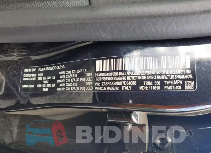 ZASPAKBN8N7D34086 Photo# 13