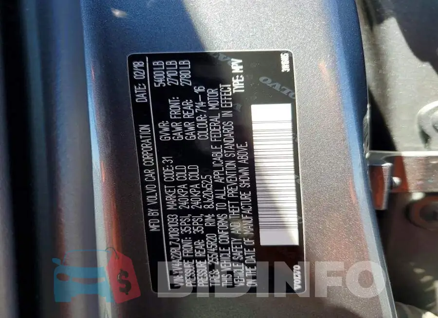 YV4A22RL7J1081093 Photo# 12