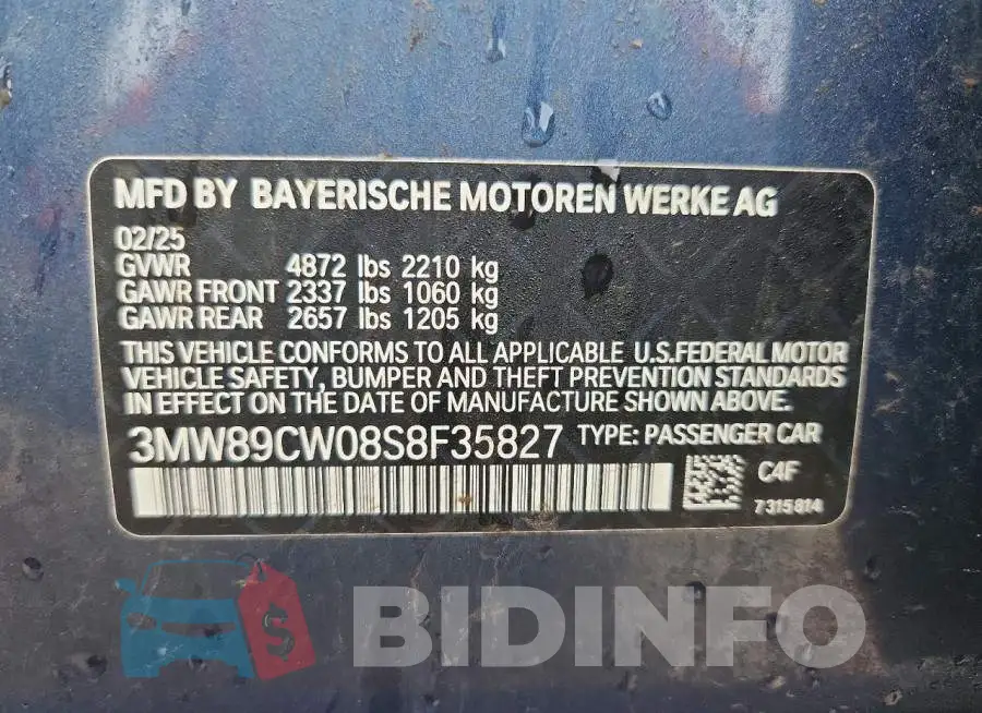 3MW89CW08S8F35827 Photo# 12