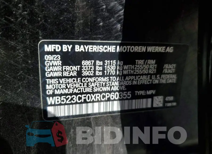 WB523CF0XRCP60355 Photo# 14