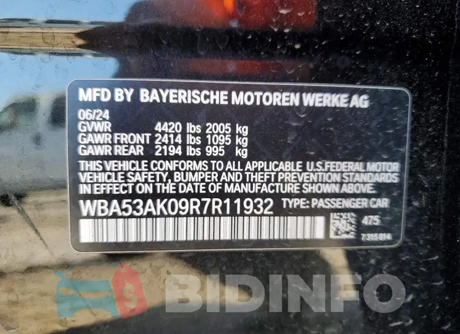 WBA53AK09R7R11932 Photo# 13