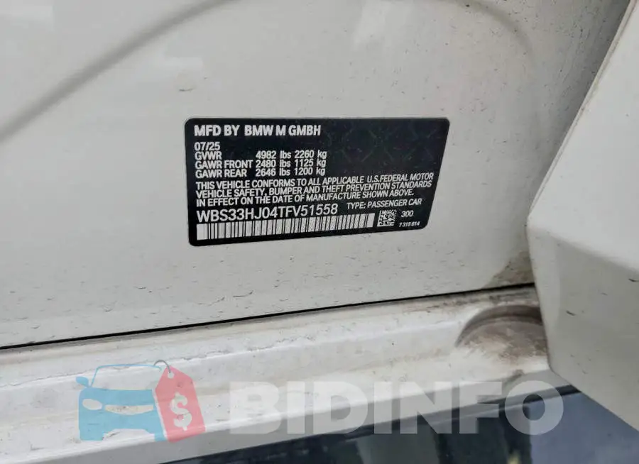 WBS33HJ04TFV51558 Photo# 12