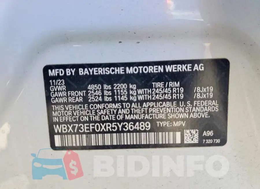 WBX73EF0XR5Y36489 Photo# 13