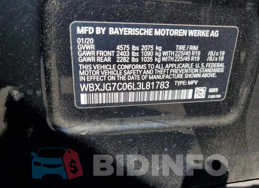 WBXJG7C06L3L81783 Photo# 14