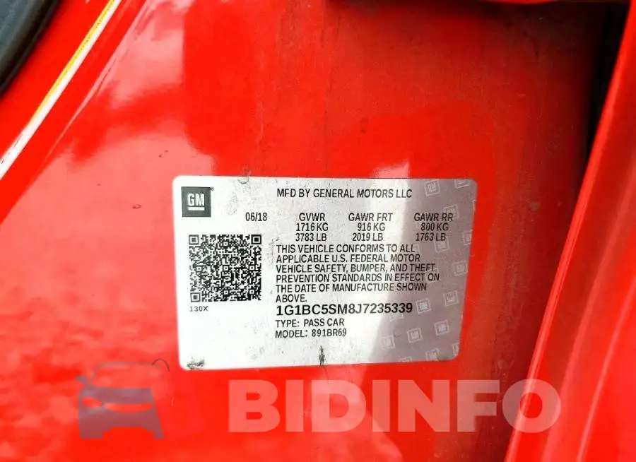 1G1BC5SM8J7235339 Photo# 13