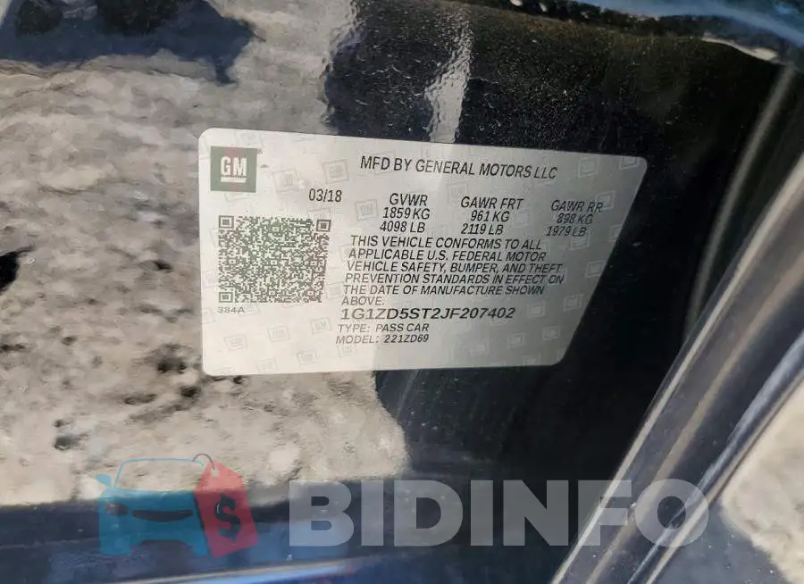 1G1ZD5ST2JF207402 Photo# 12
