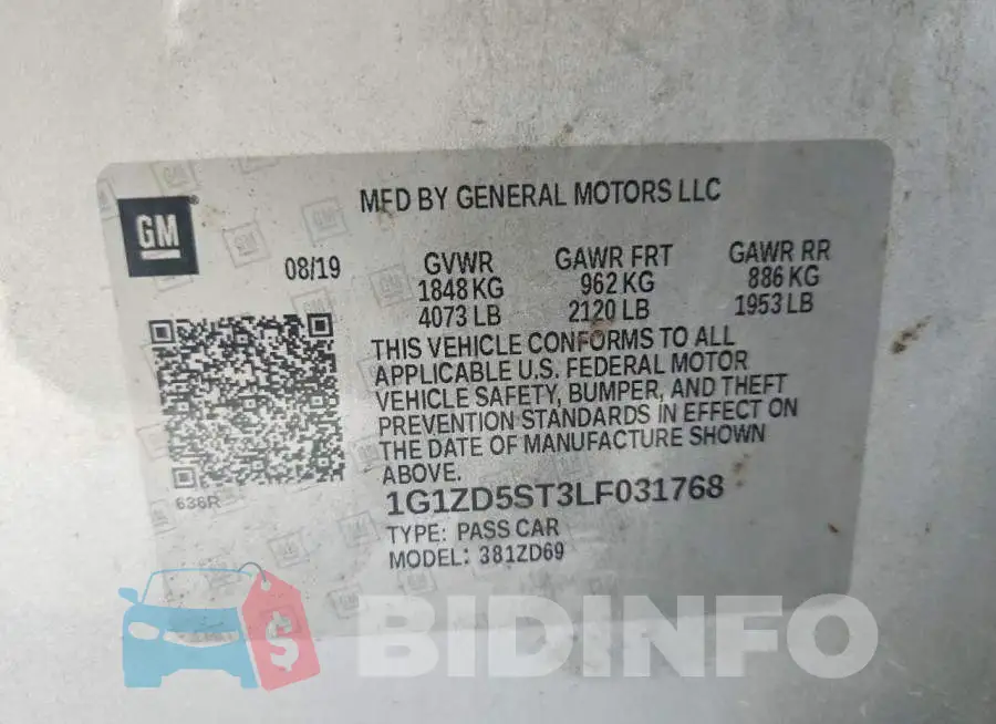 1G1ZD5ST3LF031768 Photo# 12
