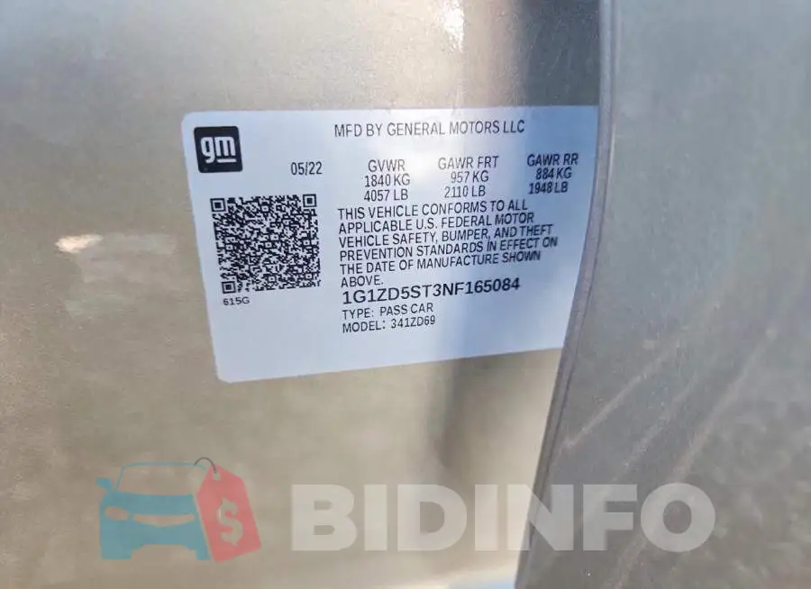 1G1ZD5ST3NF165084 Photo# 13