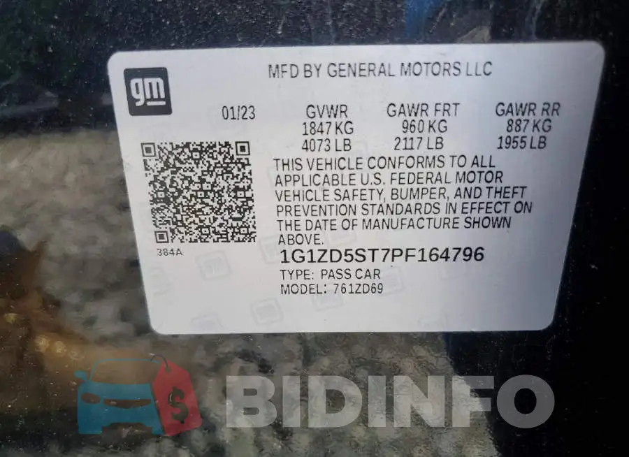 1G1ZD5ST7PF164796 Photo# 12