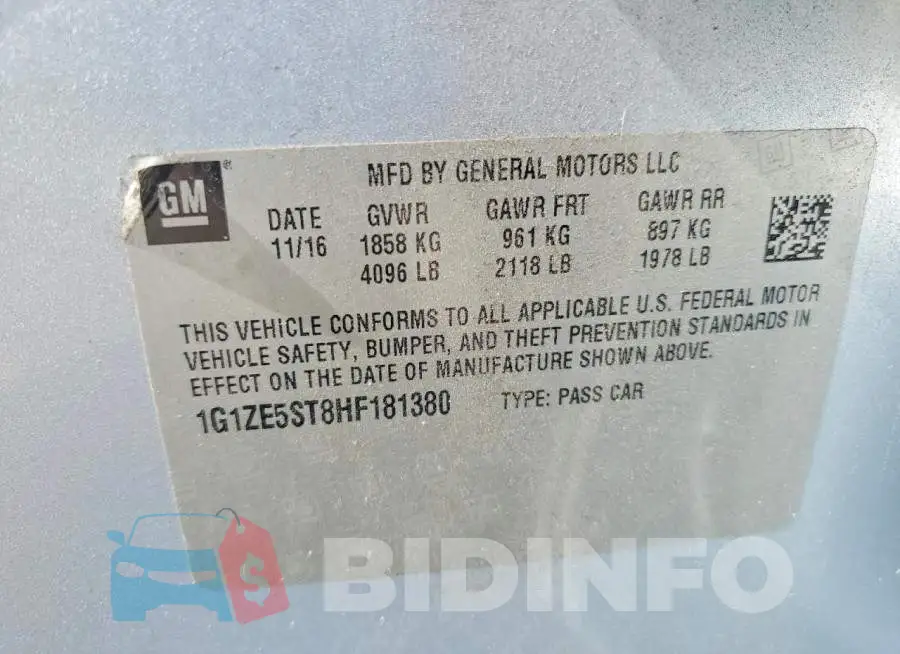 1G1ZE5ST8HF181380 Photo# 12