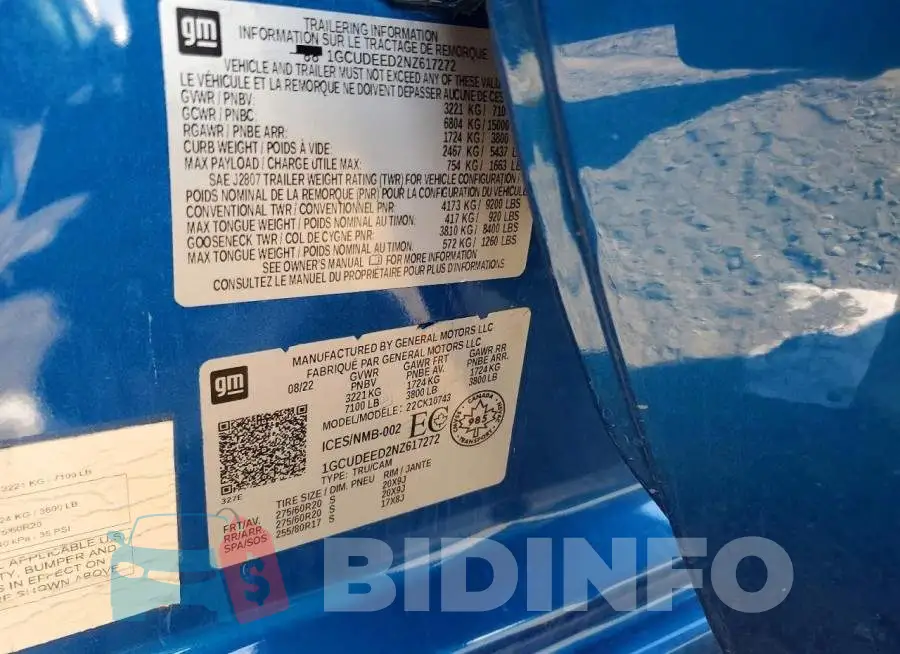 1GCUDEED2NZ617272 Photo# 12