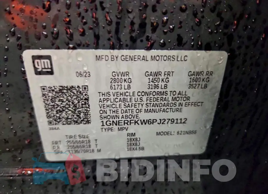 1GNERFKW6PJ279112 Photo# 12