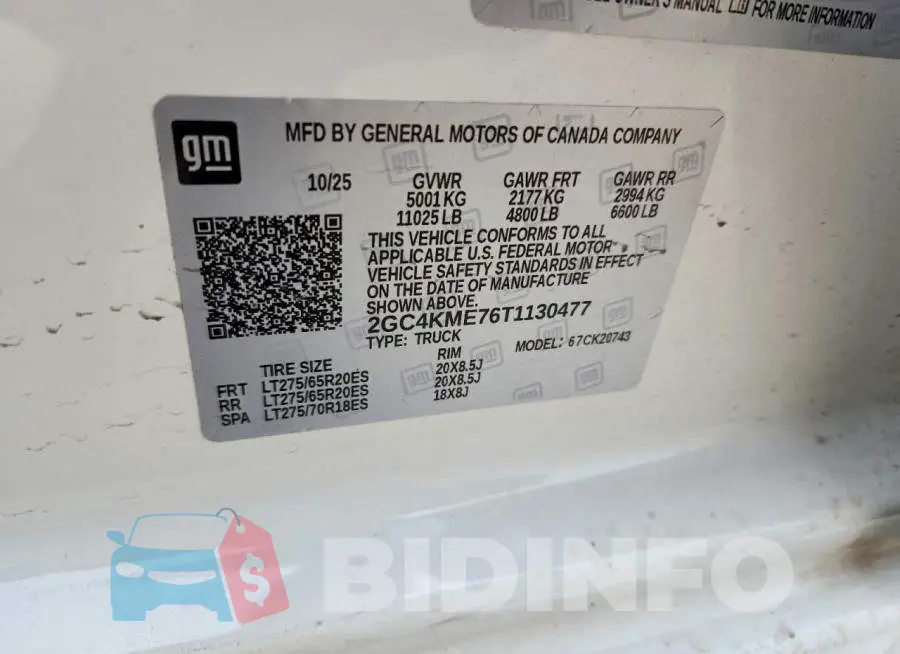 2GC4KME76T1130477 Photo# 12